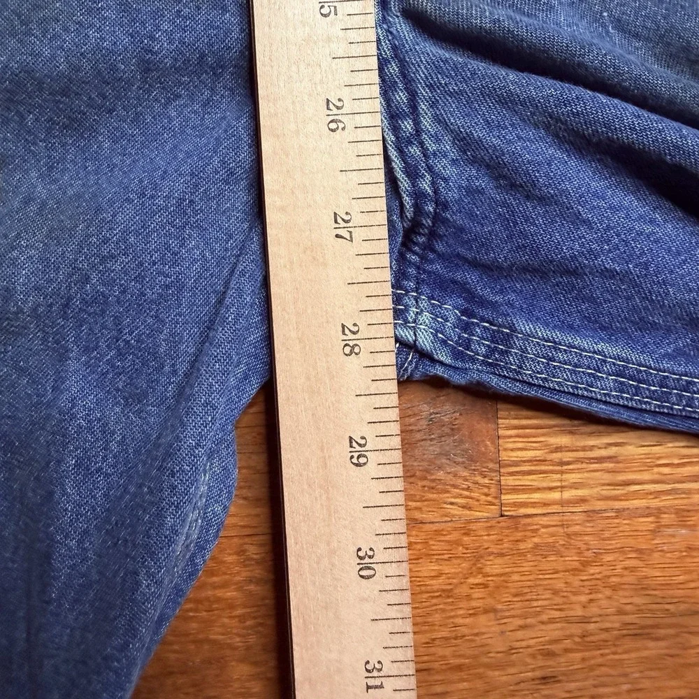 Carhartt Overalls Men's 38x34 Blue Denim Carpenter Bib Workwear Cotton R07 DST